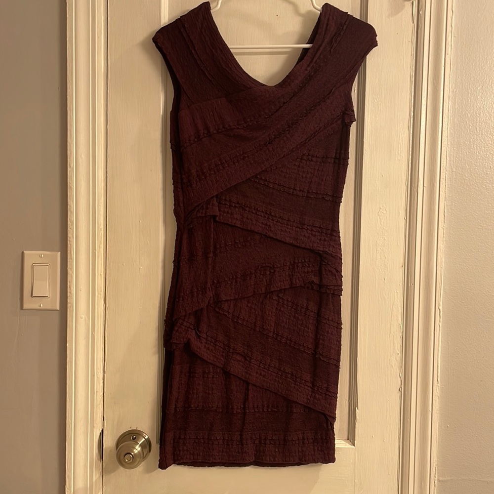 Purple fitted dress